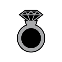 Badge Reel Diamond Ring NO HOLE