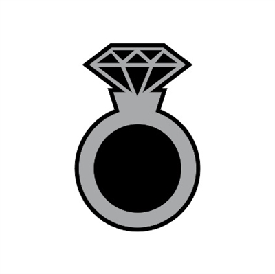 Badge Reel Diamond Ring NO HOLE