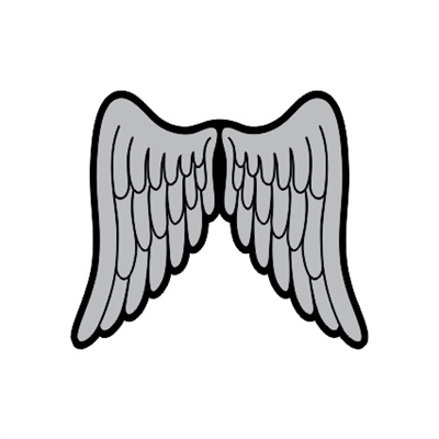 Badge Reel Angel Wings NO HOLE