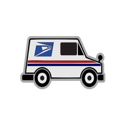 Badge Reel USPS Mail Truck NO HOLE