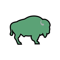 Badge Reel Buffalo NO HOLE