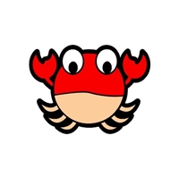 Badge Reel Crab NO HOLE
