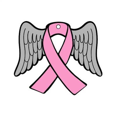 Awareness Ribbon With Wings 3"