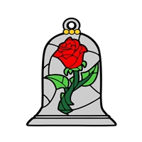 Stained Glass Rose 3"