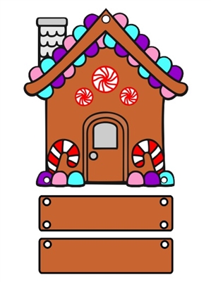 Gingerbread House Ornament Hanger 5"