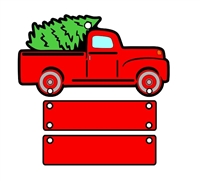 Christmas Truck Ornament Hanger 5"