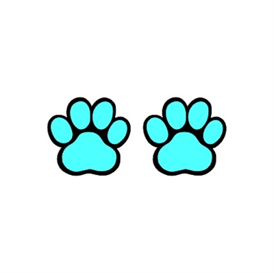 Paw Print Post Earrings (Pair) 0.63"