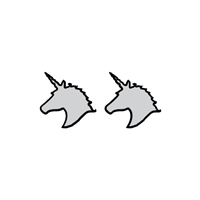 Unicorn Post Earrings (Pair) 0.69"