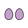 Egg Post Earrings (Pair) 0.8"