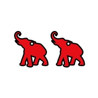 Elephant Dangle Earrings (Pair) 1"