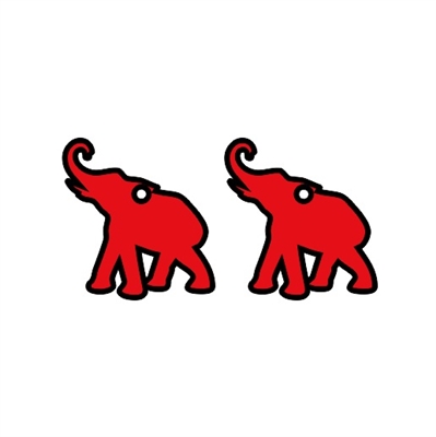 Elephant Dangle Earrings (Pair) 1"