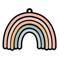 BOHO Rainbow Ornament 4.5"