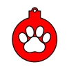 Cut Out Paw Print Ornament 4"