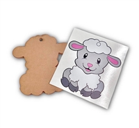 Sitting Sheep 3" With Vinyl Decal Set