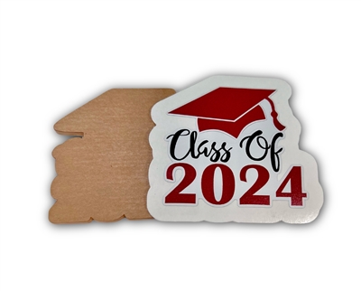 2" Class of 2024 - Burgundy