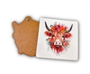 2.1" Highland Cow Floral