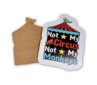 Badge Reel Circus Monkey's (NO HOLE)