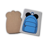 Badge Reel Mouse Backpack (Blue No Bow) (NO HOLE)