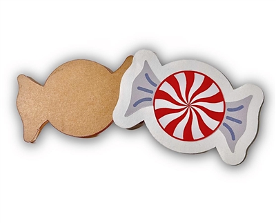 Badge Reel Peppermint Candy (NO HOLE)
