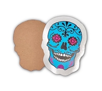 Badge Reel Sugar Skull (NO HOLE)