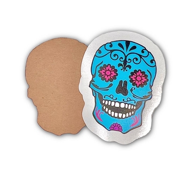 Badge Reel Sugar Skull (NO HOLE)