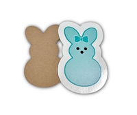 Badge Reel Bunny Front Blue (NO HOLE)