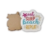 Badge Reel Eat Sleep Beach (NO HOLE)