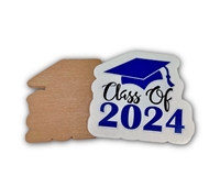Badge Reel Class of 2024 - Blue (NO HOLE)