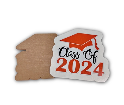 Badge Reel Class of 2024 - Orange (NO HOLE)