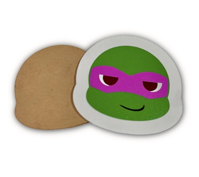 Badge Reel Turtle Face - Purple (Donatello)  (NO HOLE)