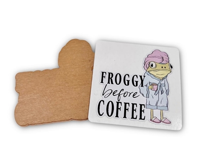 Badge Reel Froggy Coffee (NO HOLE)