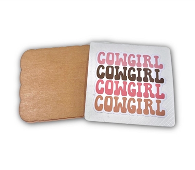 Badge Reel Cowgirl (NO HOLE)