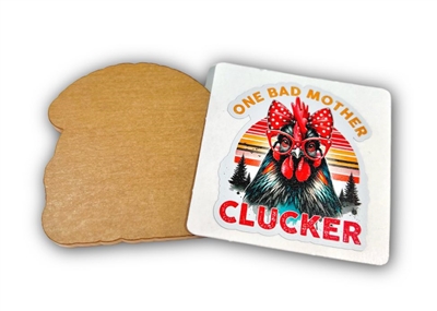 Badge Reel Mother Clucker  (NO HOLE)