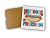 Badge Reel Hot Dogs & Freedom  (NO HOLE)