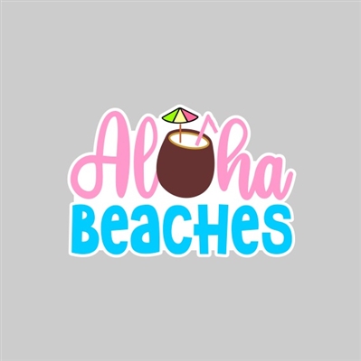 Aloha Beaches Tumbler Sticker