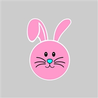 Bunny Circle Tumbler Sticker