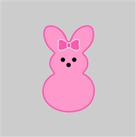 Bunny Front View (Pink) Tumbler Sticker