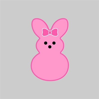 Bunny Front View (Pink) Tumbler Sticker