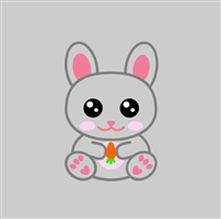 Bunny with Carrot Tumbler Sticker