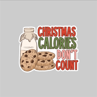 Christmas Calories Tumbler Sticker