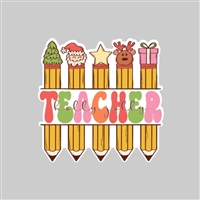 Christmas Pencil Tumbler Sticker