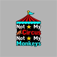 Circus Monkey Tumbler Sticker