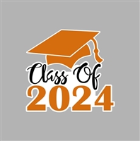 Senior Class of 2024 - Orange Tumbler Sticker