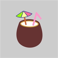 Coconut Drink Tumbler Sticker