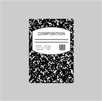 Composition Book Tumbler Sticker