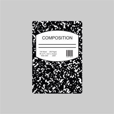 Composition Book Tumbler Sticker