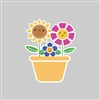 Flower Pot Tumbler Sticker