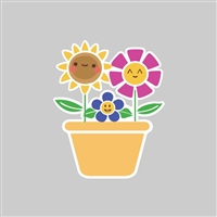 Flower Pot Tumbler Sticker