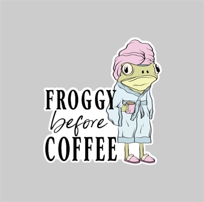 Froggy Coffee Tumbler Sticker