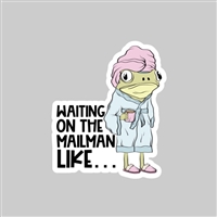 Froggy Mailman Tumbler Sticker